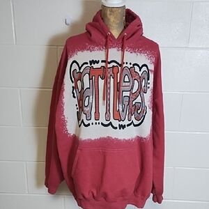 Red Graffiti Battlers Bold Graphic Design Sweatshirt Hoodie Double Stitched